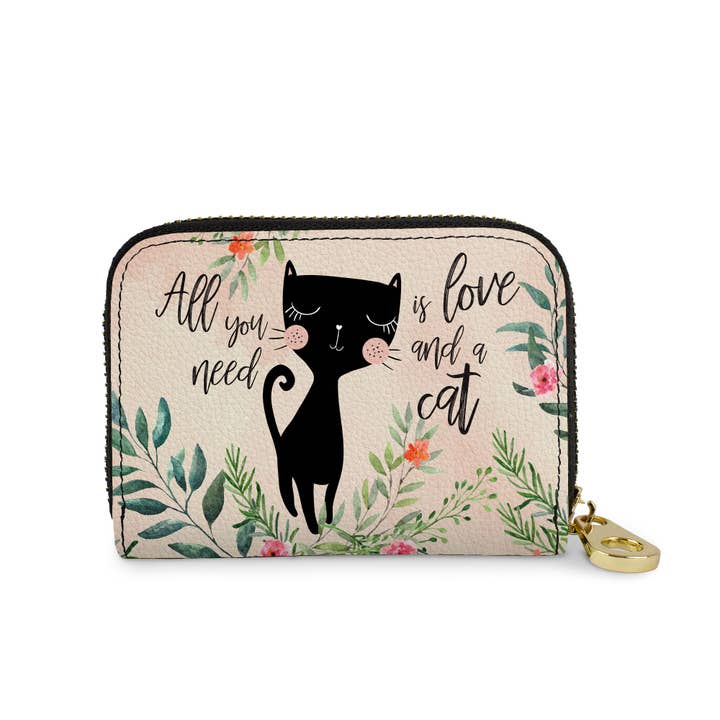 Cat Love dragkedja plånbok för wholesale av Monarque