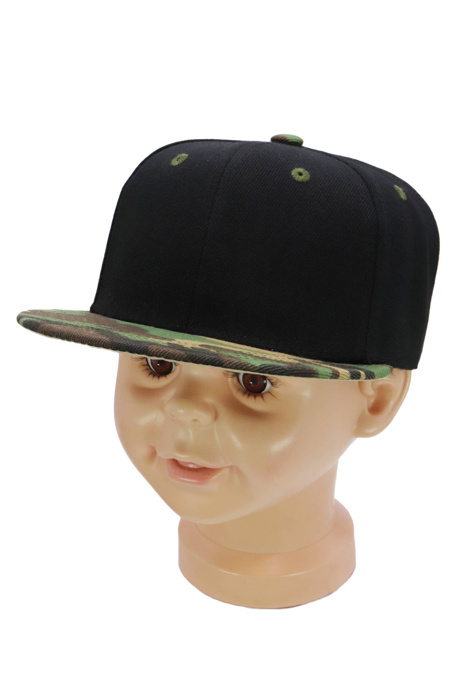 Cap Zone - Wholesale Baseball Cap - Kids - Kids Solid Twill Snap Back Flat Bill Cap6