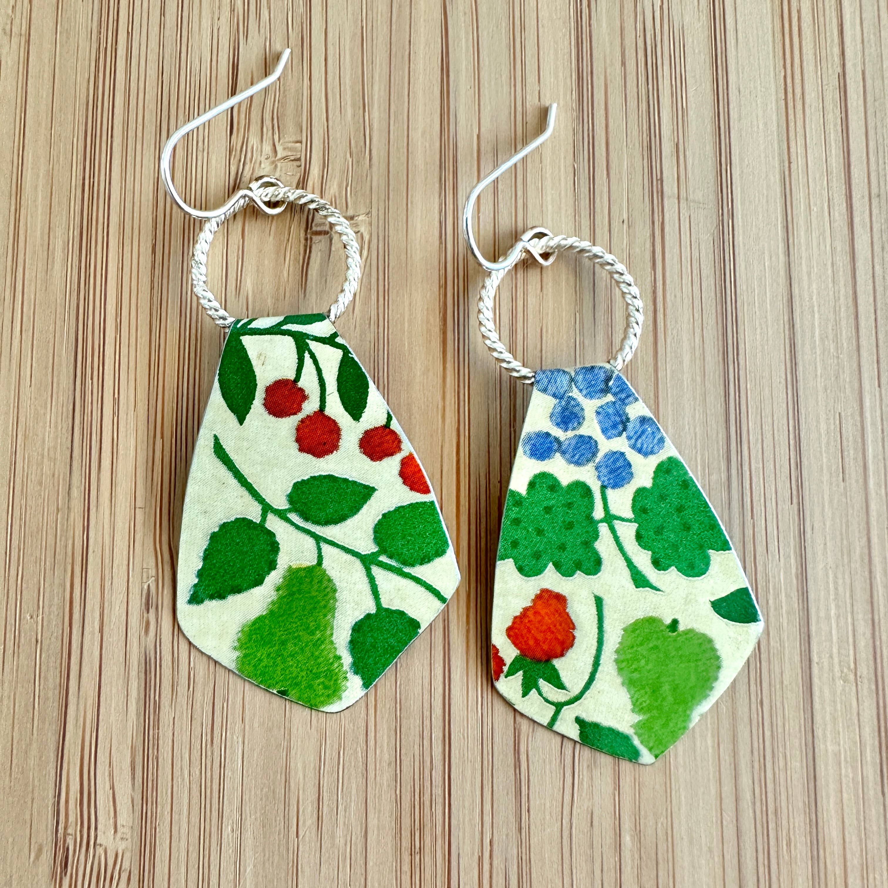 TTE Designs - Wholesale Dangle Earrings - Best Sellers - Set of 12 Recycled Vintage Tin Earrings 20