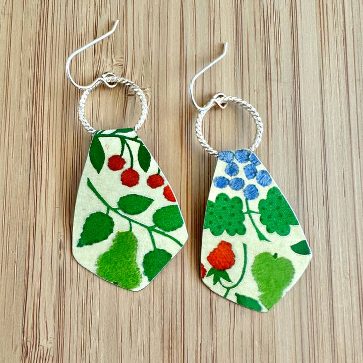 TTE Designs - Wholesale Dangle Earrings - Best Sellers - Set of 12 Recycled Vintage Tin Earrings 20