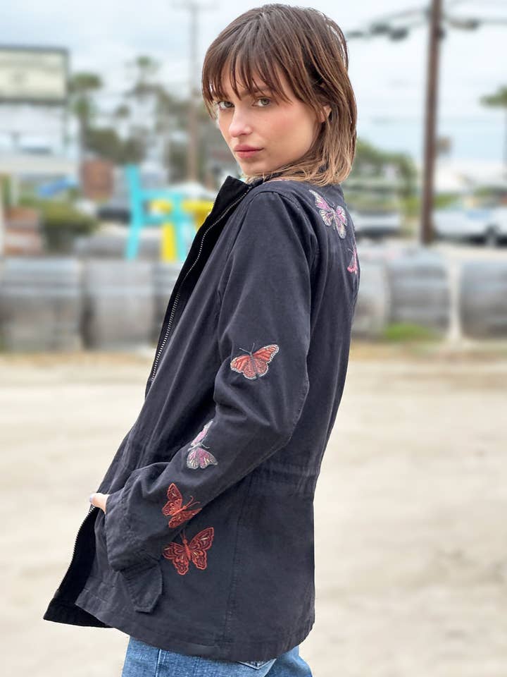 Rider Embroidered Jacket for wholesale by WASH LAB