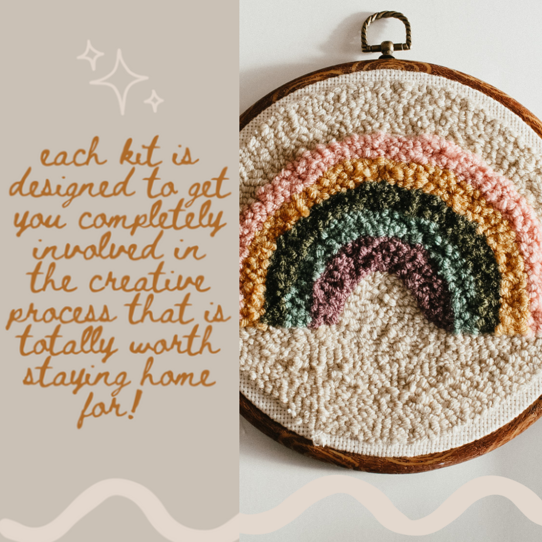 Homebody DIY - Wholesale Embroidery/Cross Stitch Supplies - Rainbow Beginner DIY Punch Needle Kit 4