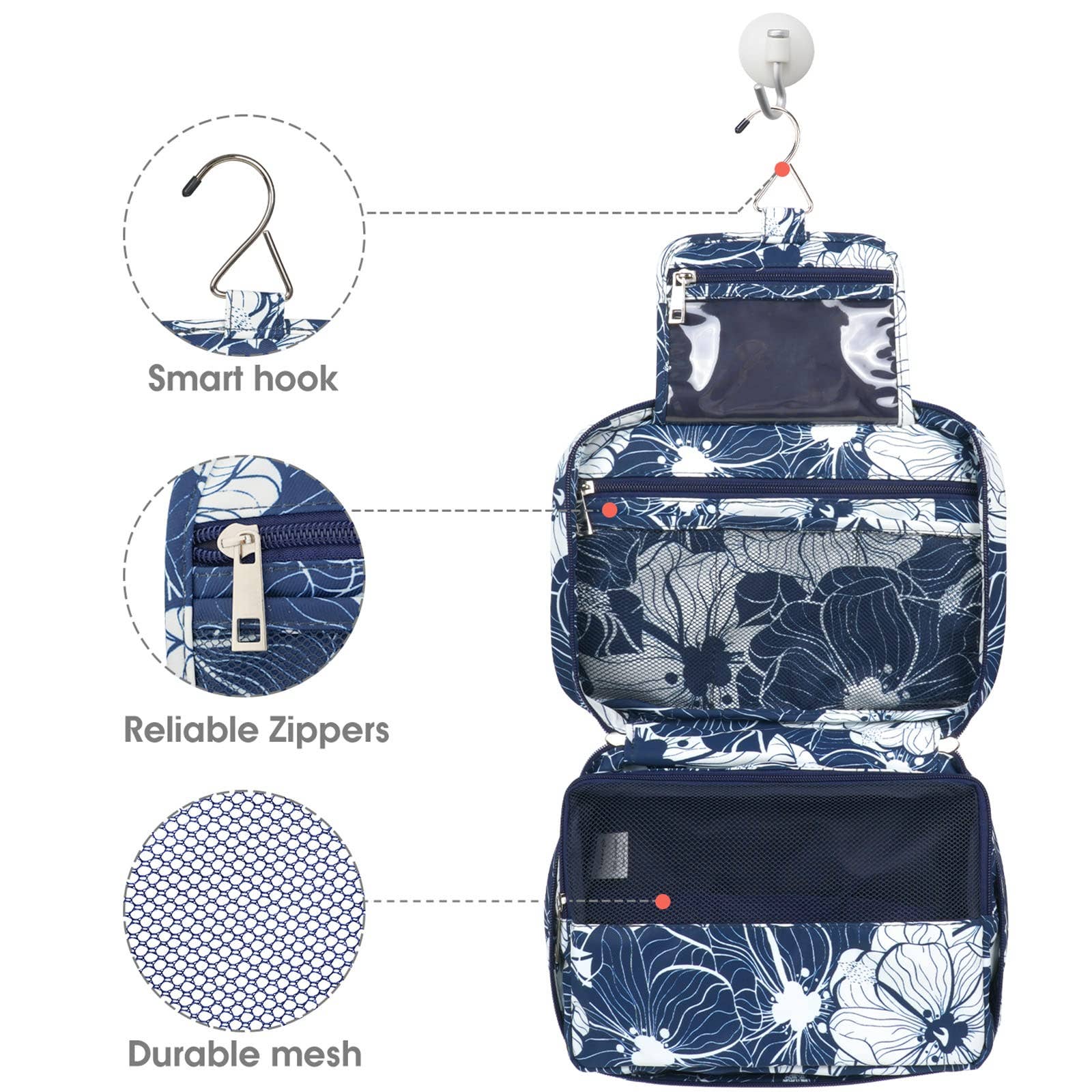 NARWEY INC - Wholesale Toiletry Bag - Women's - Hanging Travel Toiletry Bag Cosmetic Make up Organizer38