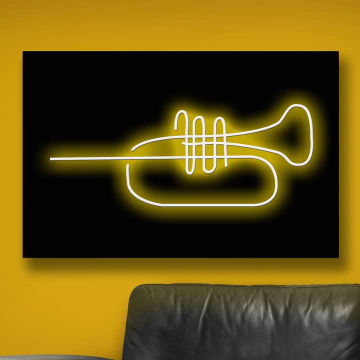 LED Neon Sign TRUMPET with remote control for wholesale by Mad About Neon