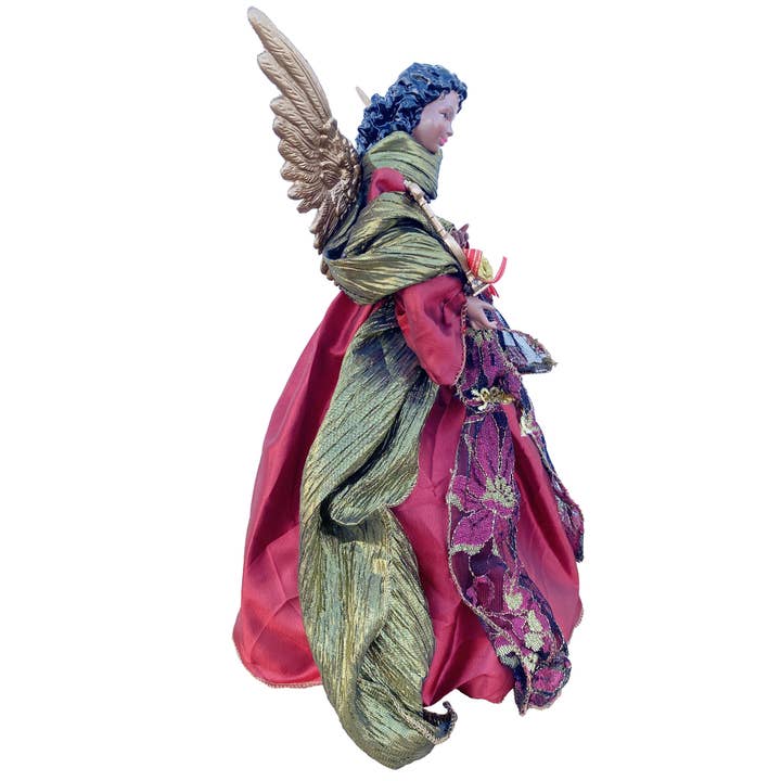 Santa’s Workshop Inc. - Wholesale Tree Topper - 16" Black Christmas Angel Tree Topper1