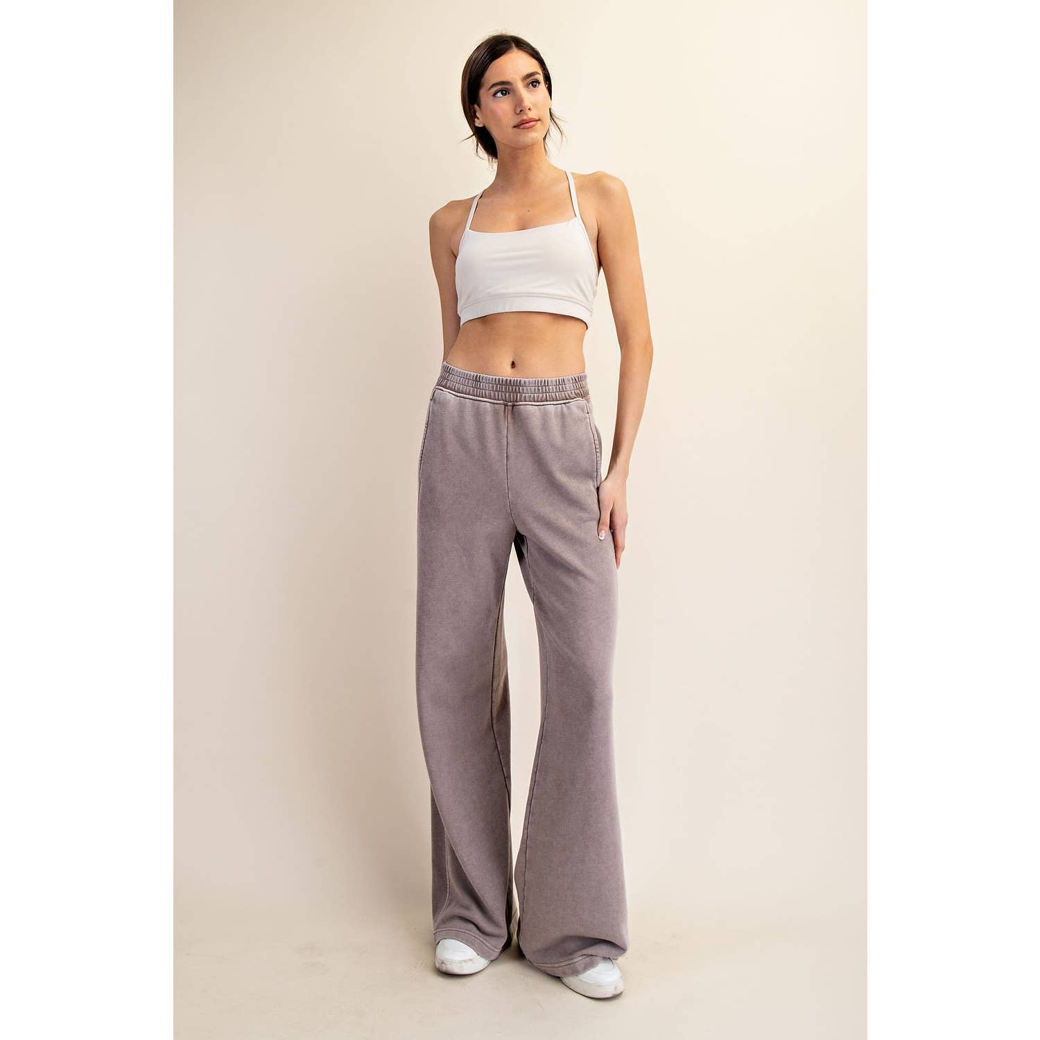 Rae Mode - Vente Pantalon – femme - PANTALON LARGE CÔTÉ CÔTELÉ LAVÉ MINÉRAL19