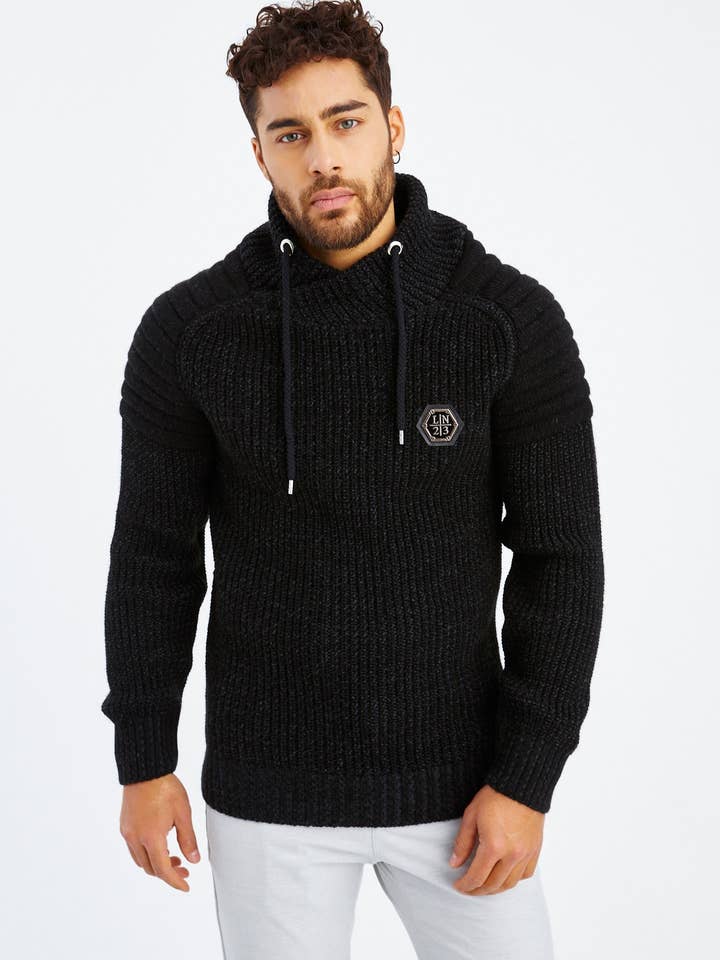 Leif Nelson GmbH - Wholesale Knit Sweater - Men's - Men's Knit Sweater Chunky Knit Shawl Collar LN-523512