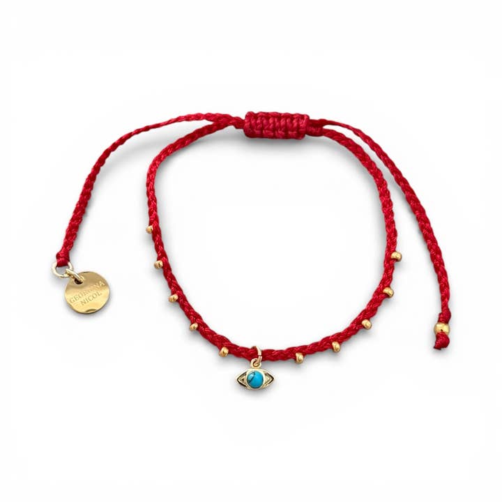 Evil Eye Red String Bracelet for wholesale by Georgina Nicol