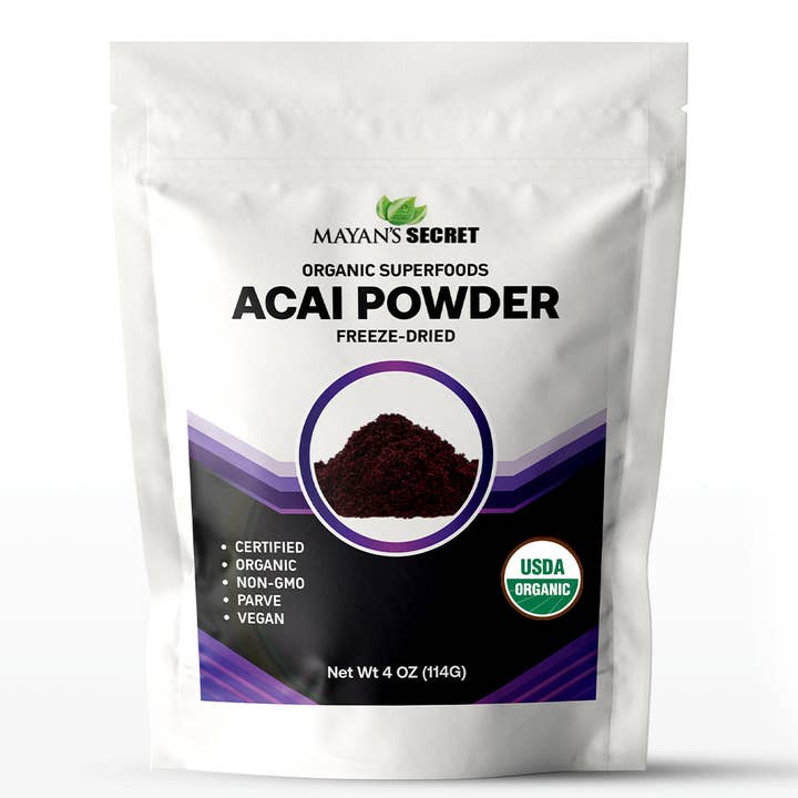 Organic Acai Powder Freeze Dried Antioxidant for wholesale by Mayans Secret