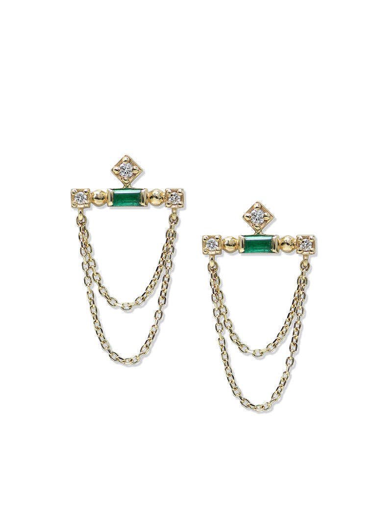 ANZIE - Wholesale Dangle Earrings - Cléo Bar Chain Earrings