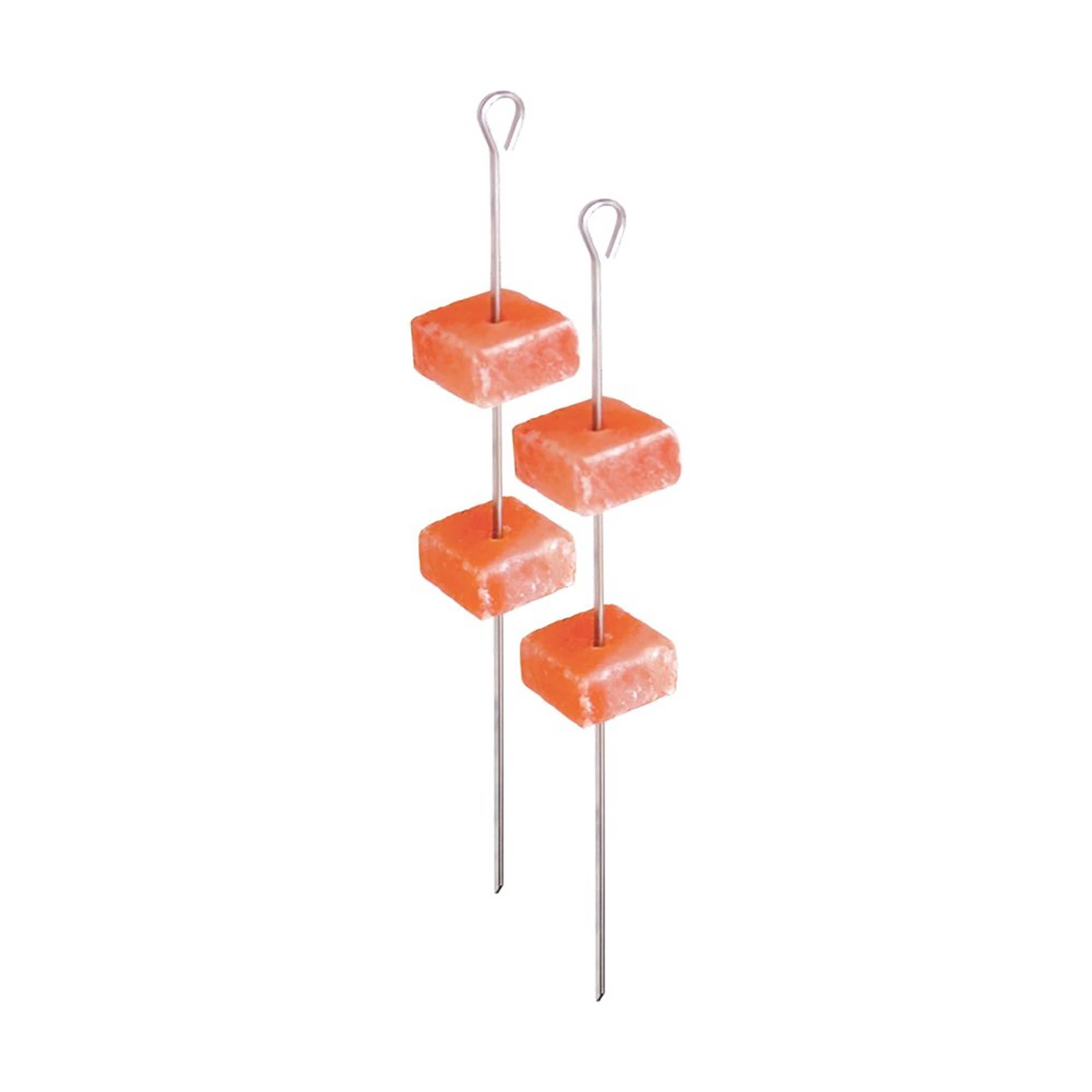Fox Run Brands - Vente Brochettes - Brochettes de barbecue en acier inoxydable Outset avec cubes de sel de l'Himalaya8