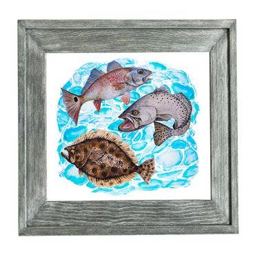 Savanne Slam Fish Maleri Prints for engroshandel hos Moss & Marsh