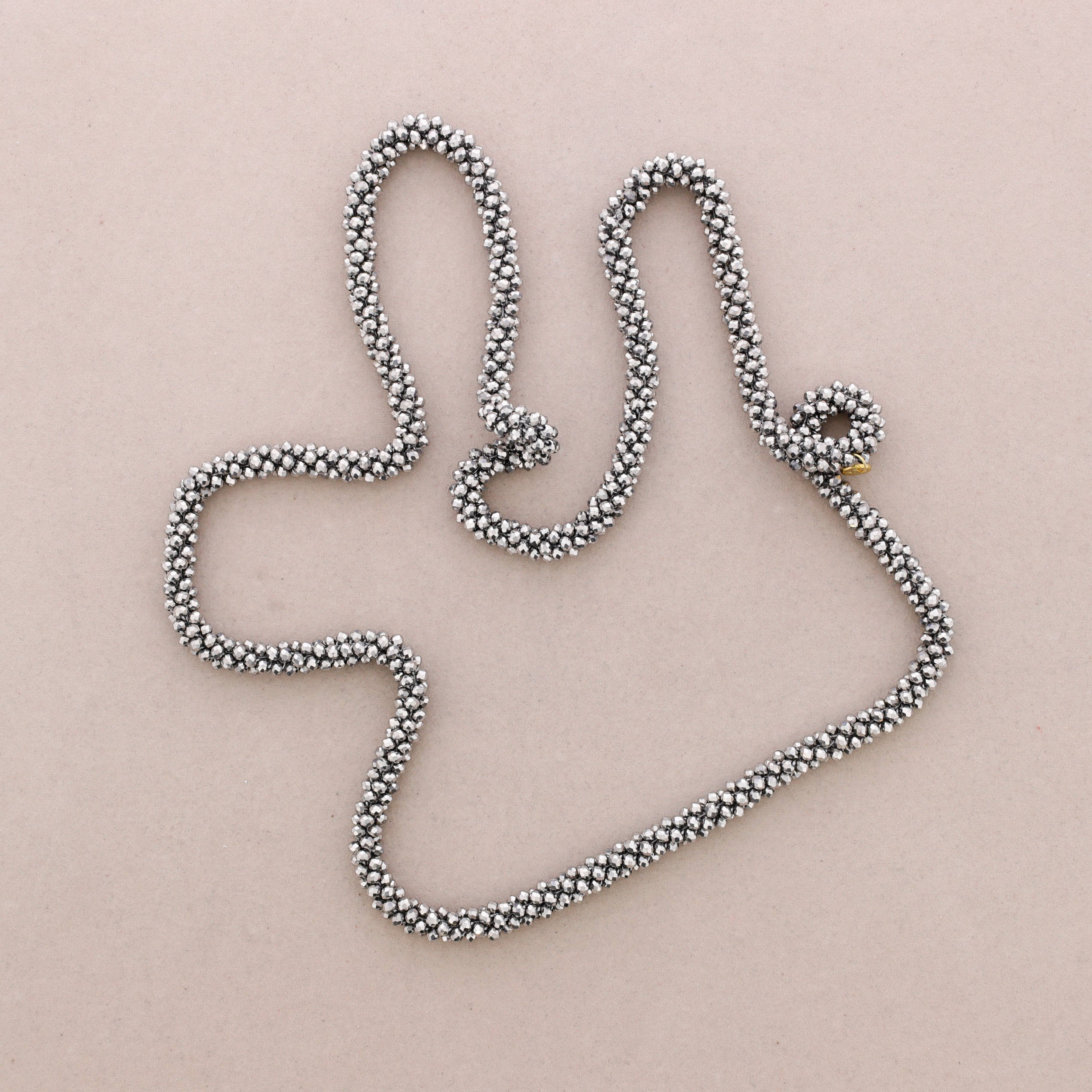 Sonata - Wholesale Kliksieraden - Lange Ketting Facetkristallen 1,2M*4mm2