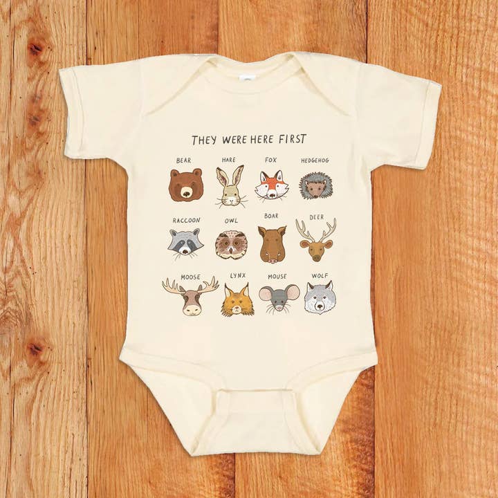 They Were Here First Onesie for wholesale by Of These Mountains