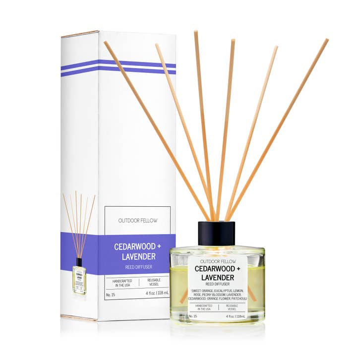 Cedarwood and Lavender Reed Diffuser for wholesale by Outdoor Fellow