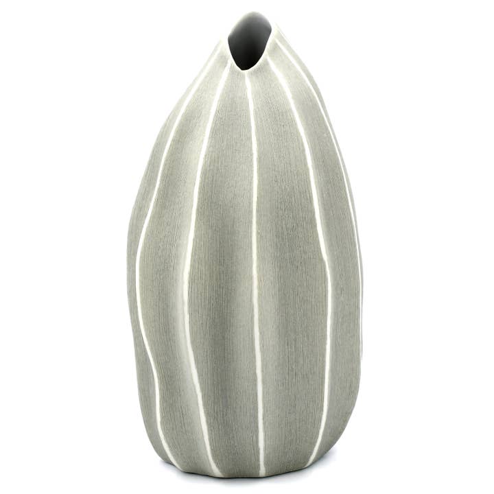 983GREY17 SEDA S-Vaso in Porcellana Fatto a Mano per la vendita all'ingrosso da parte di Art Floral Trading LLC