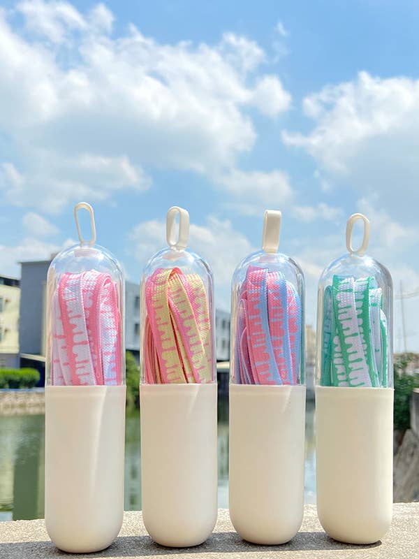 Flødefarvede farverige skosnørebånd - Fås i flere farver for engroshandel hos Funkyrel® Atzbranding Limited