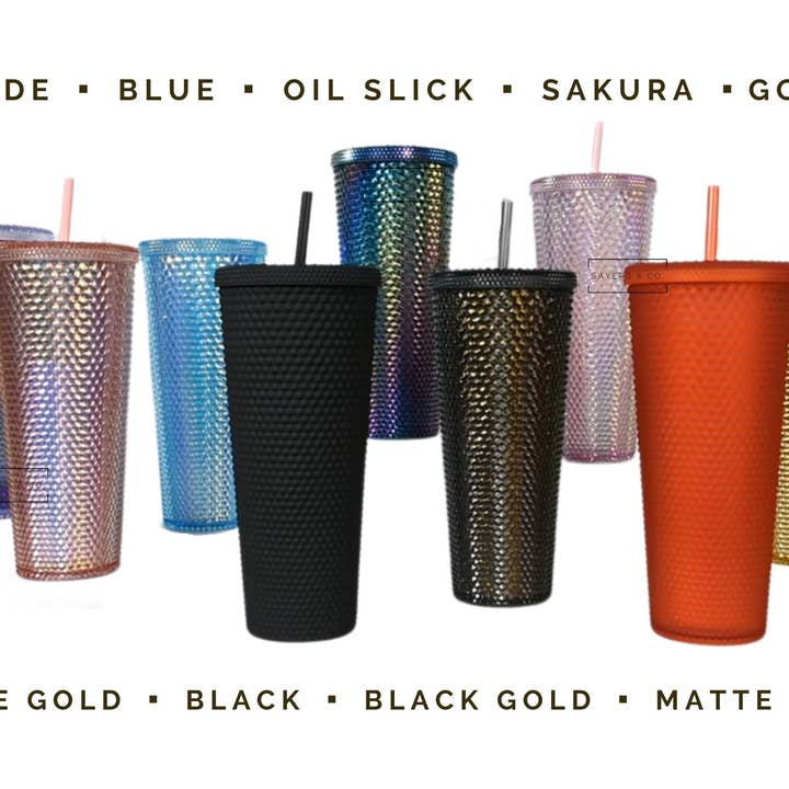 Sayers & Co. – wholesale Isolerade dryckesvaror – Custom Merry Mini dubbade 24oz skruv topp Tumbler, dubbelväggiga isolerad matt svart, matt korall, Sayers & Co., partihandel, Bulk9