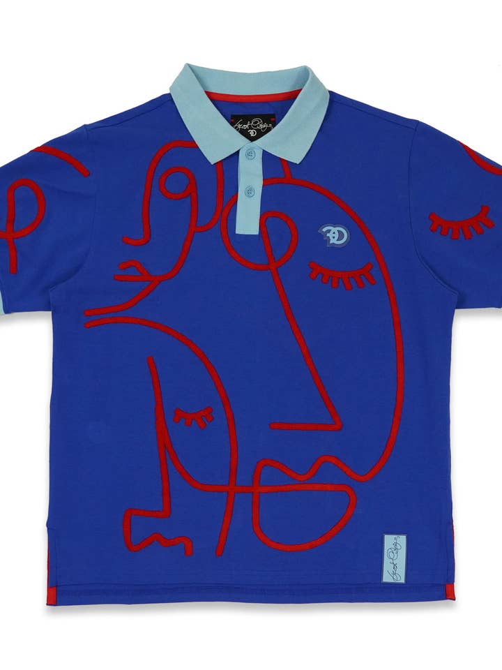 F236 Frost Faces Poloshirt — Royal für den Großhandel von Frost Originals