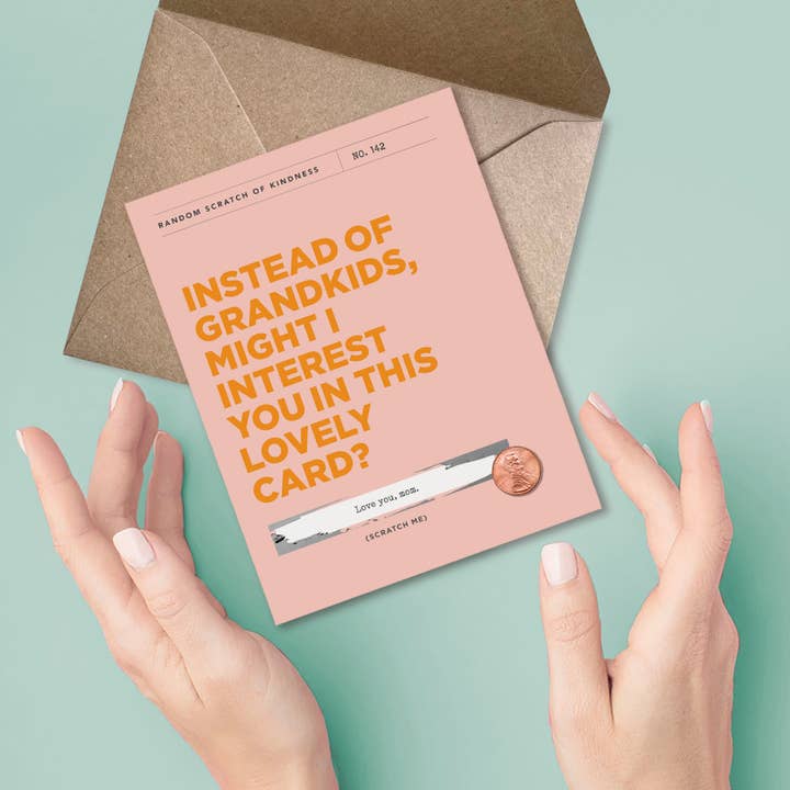 Inklings Paperie - Wholesale Mother’s Day card - Scratch-off Card - Instead of Grandkids -Mother's Day6