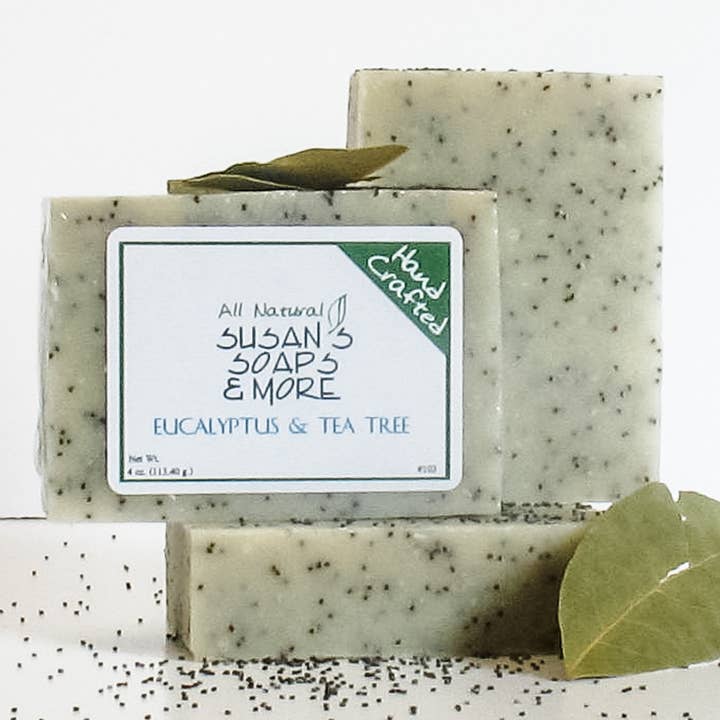 Eucalyptus & Tea Tree Soap for wholesale by Susan’s Soaps & More