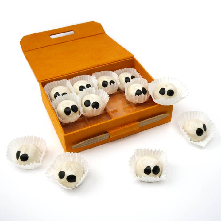 12pc Pumpkin Ghost Collection for wholesale by Knipschildt Chocolatier