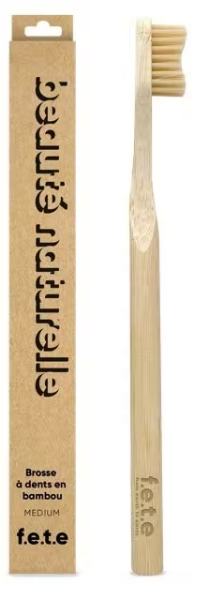 Pharmedistore - Wholesale Toothbrush - FETE - Medium Bamboo Toothbrush - Choice of Colours2