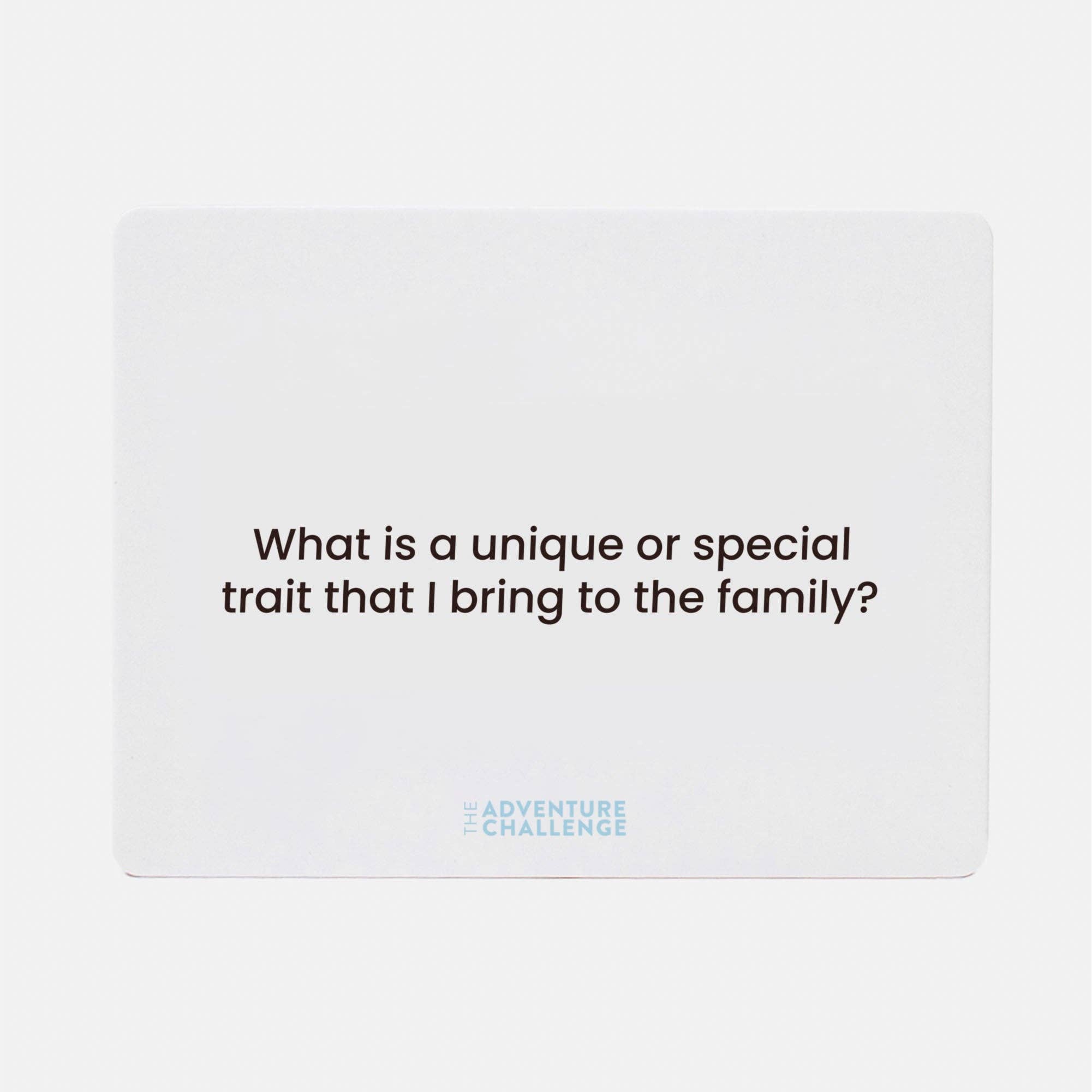 The Adventure Challenge - Wholesale Card Game - The Adventure Challenge Connection Questions for Families1