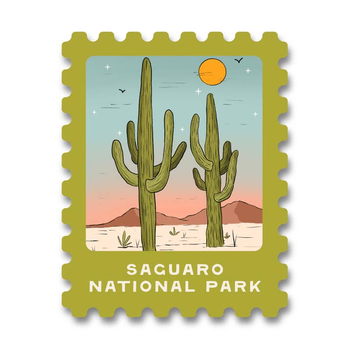 Saguaro National Park Vinyl Sticker for wholesale by The Doodling Nomad