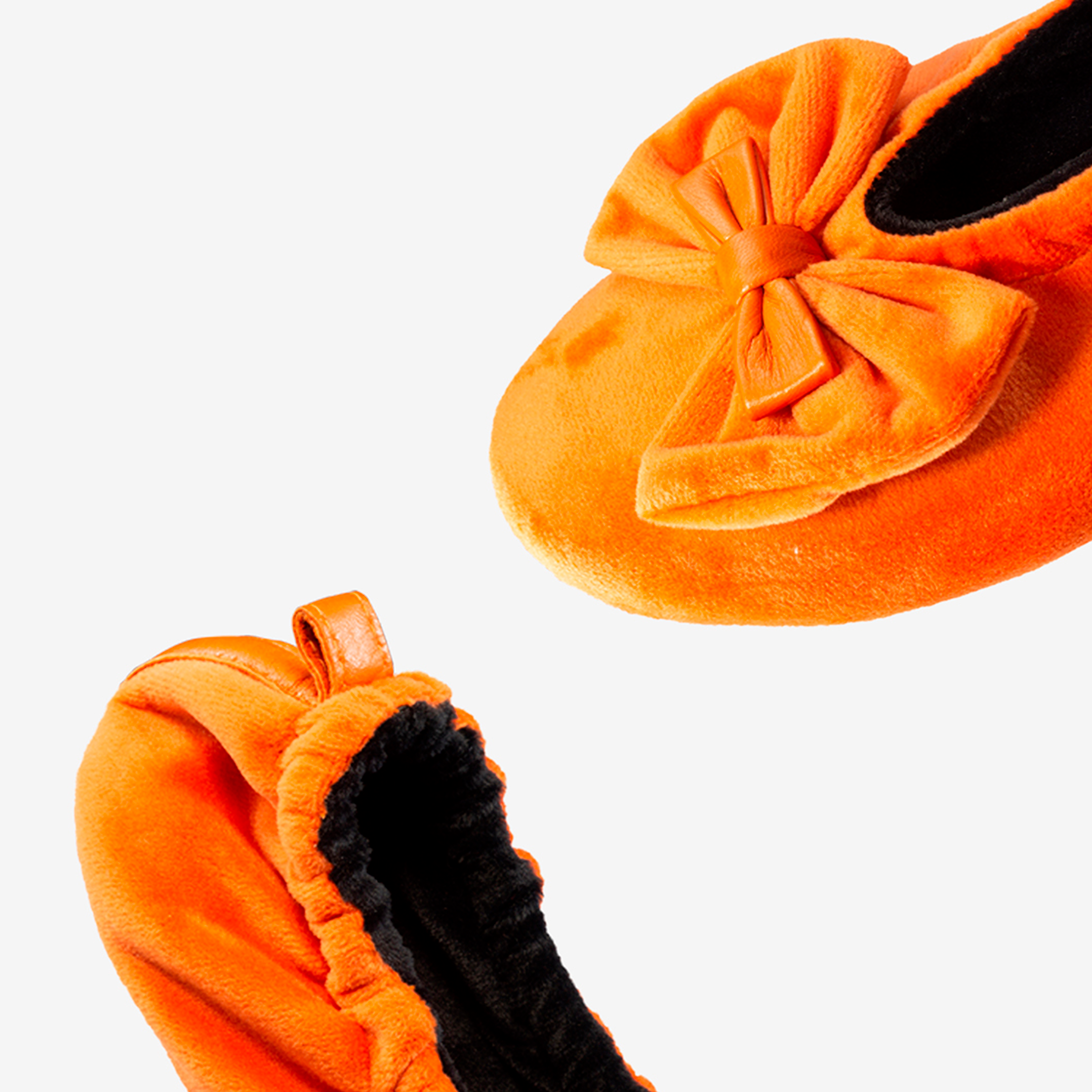 Glove Story - Wholesale Slippers - Women's - Women's indoor ballerinas in large bow velvet - CF01409