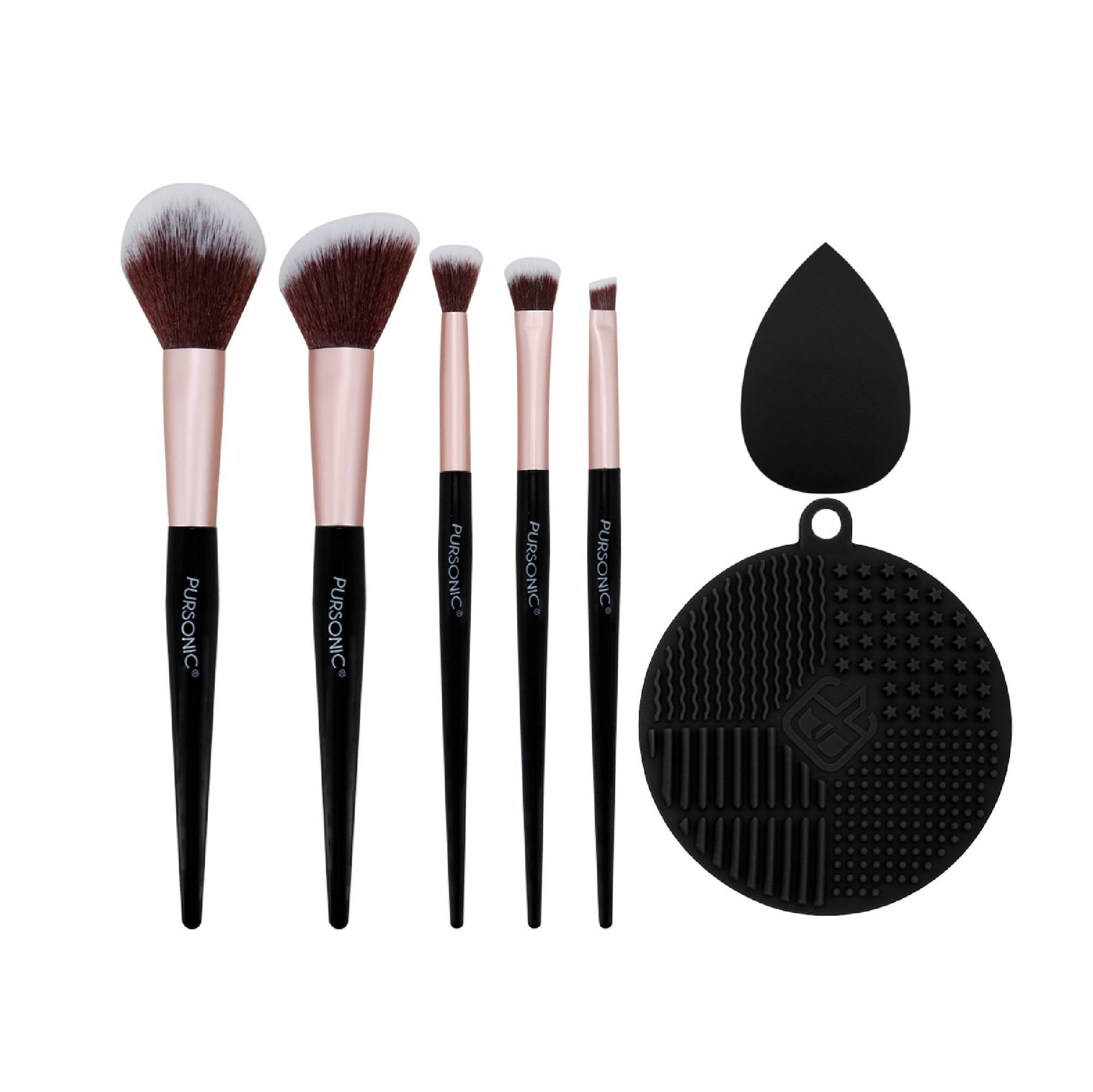 Pursonic - Wholesale Makeup Brush Set - Pursonic Complete Glam 7-Piece Makeup Brush Set3