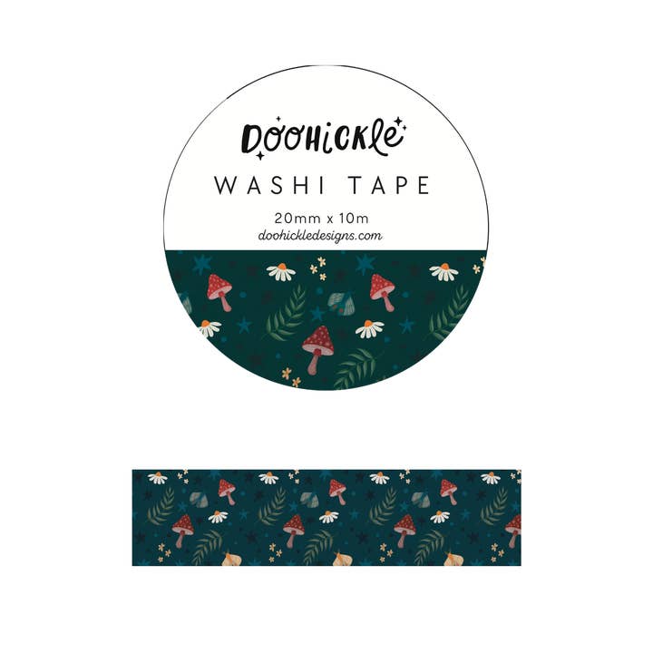 Shroomnight Pattern Washi Tape for wholesale by Doohickle Designs