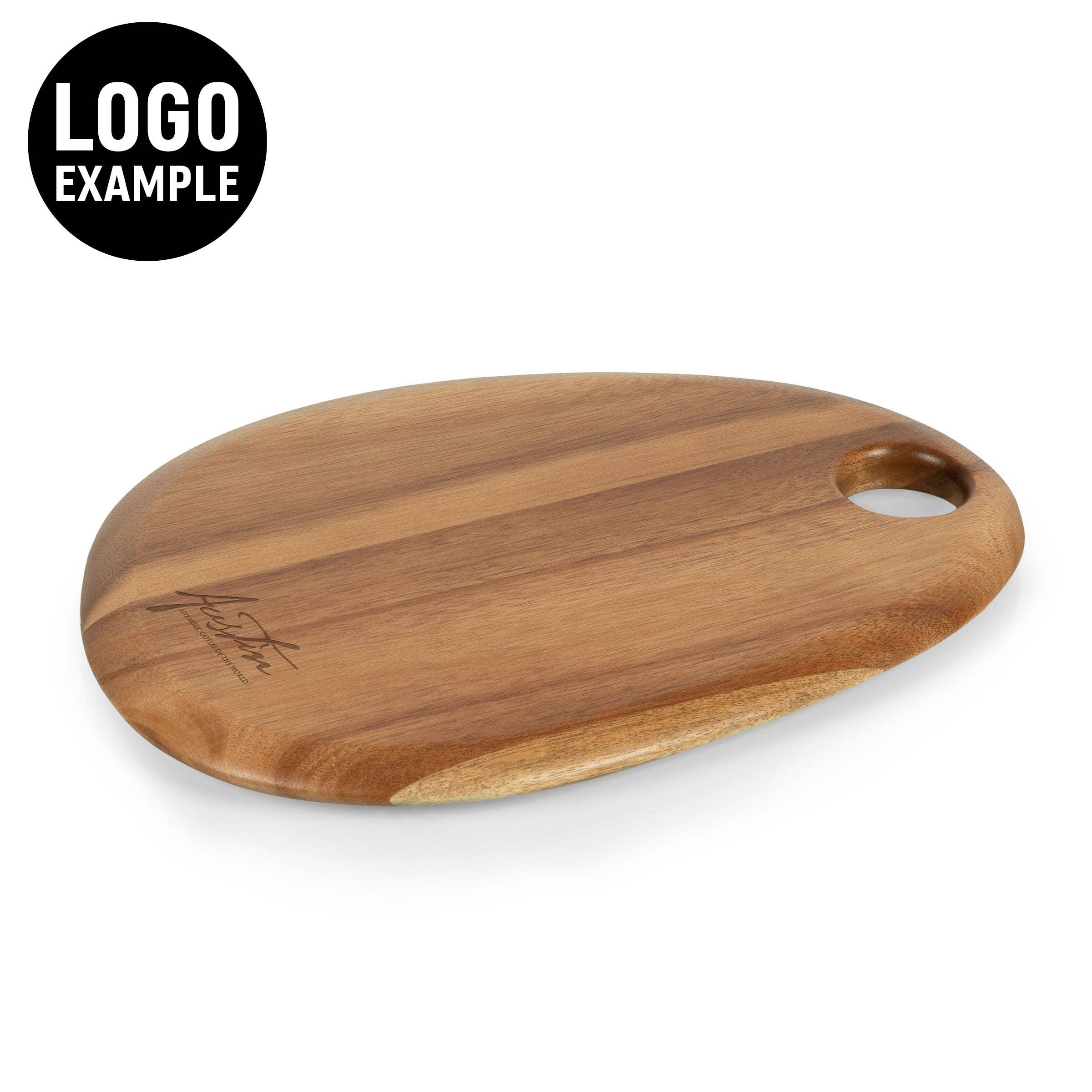 Pebble Shaped Acacia Serving Board 12" x 9" - Core for wholesale on Faire6