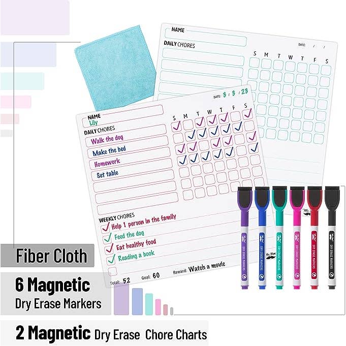 Mr. Pen - Wholesale Whiteboard/Dry-Erase Board - Magnetic Chore Chart for Kids by Mr. Pen1