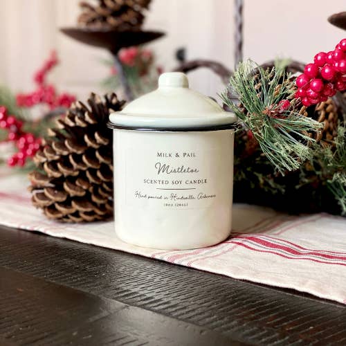 Mistletoe Soy Candle for wholesale by Milk & Pail