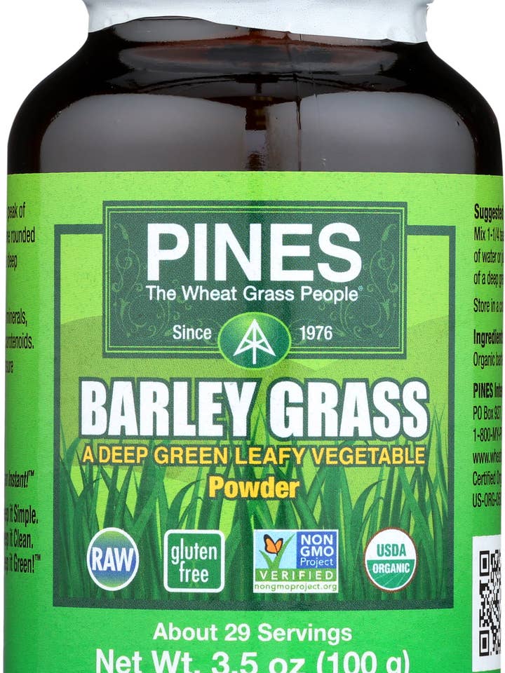3.5oz Barley Grass Powder for wholesale by Pines International