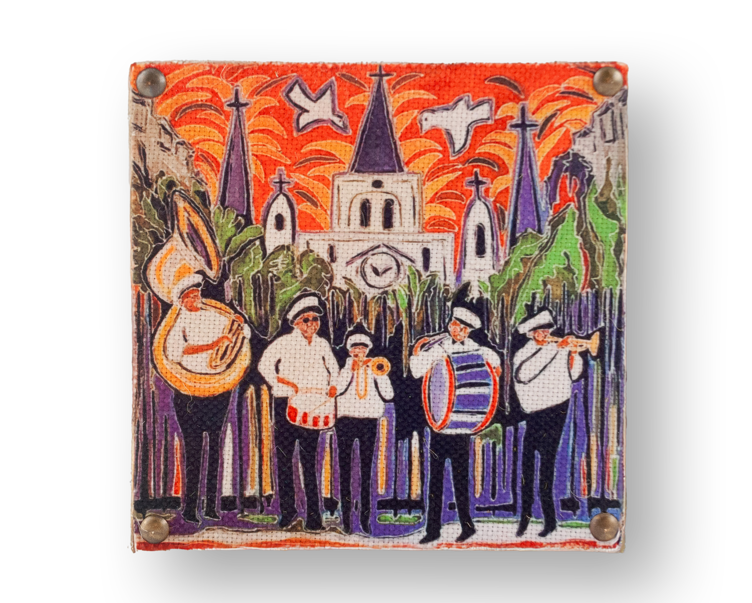 THE PARISH LINE - Wholesale Art Print - Art Block - Band in Front of St. Louis Cathedral0