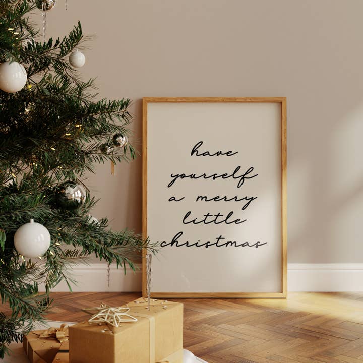 KIKIANDNIM - Wholesale Christmas Wall Art - Merry Little Christmas Wall Art Print | Christmas Home Decor1