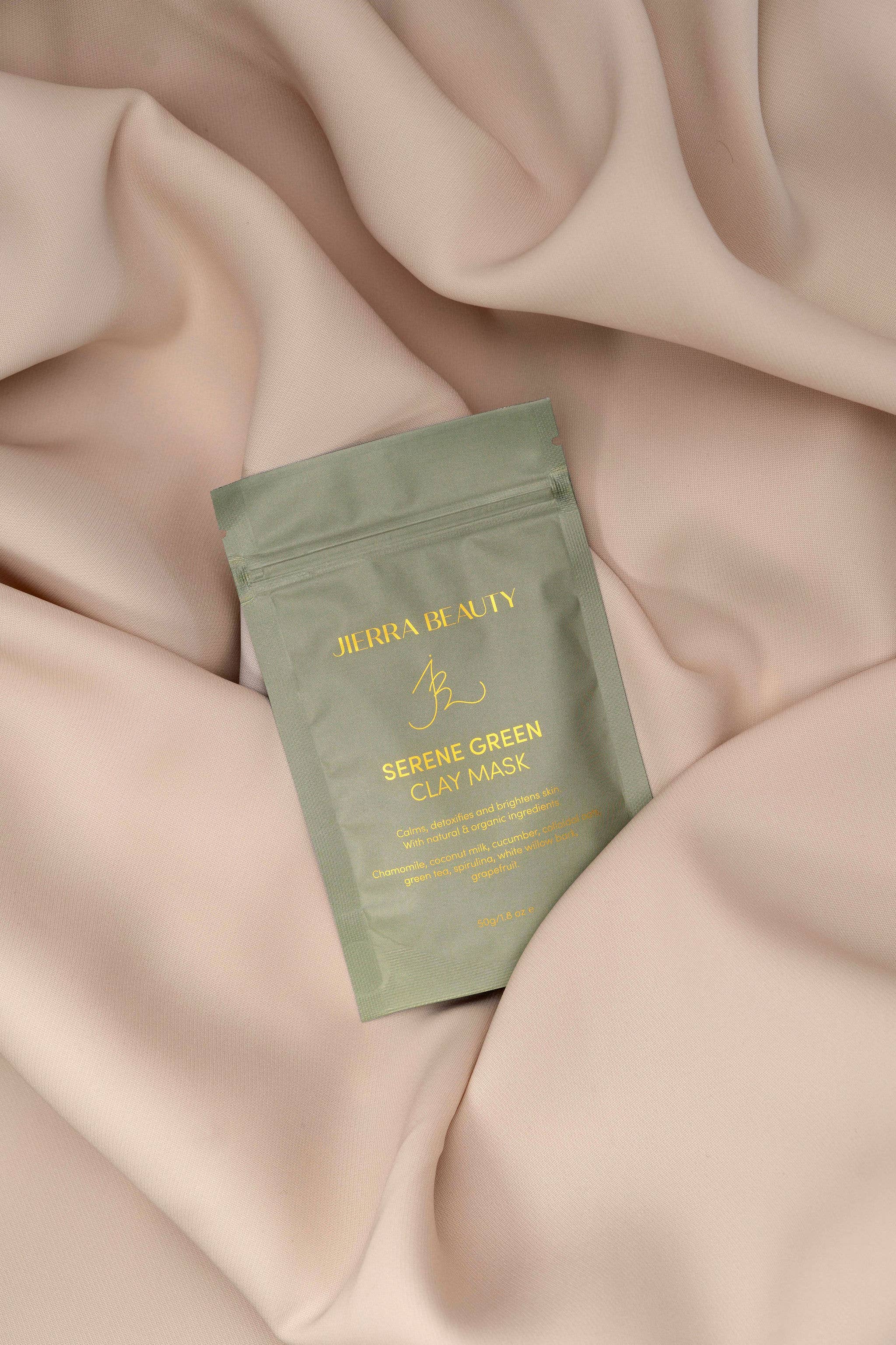 JIERRA BEAUTY - Wholesale Skincare Face Mask - Serene Green Clay Mask | Luxury, Vegan, Natural, Organic6