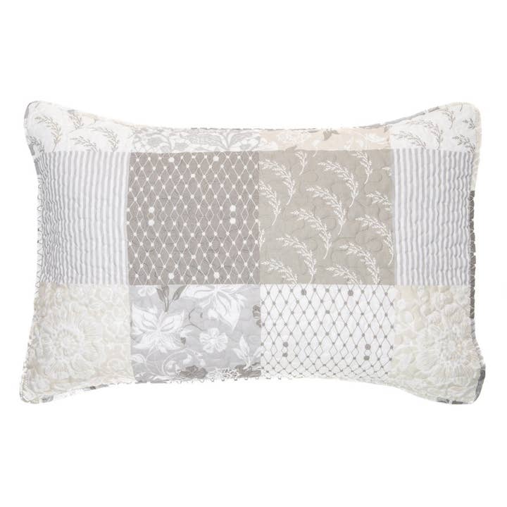 Brunelli - Wholesale Bedding Set - Vanille Gray and Greige Printed Quilt Set