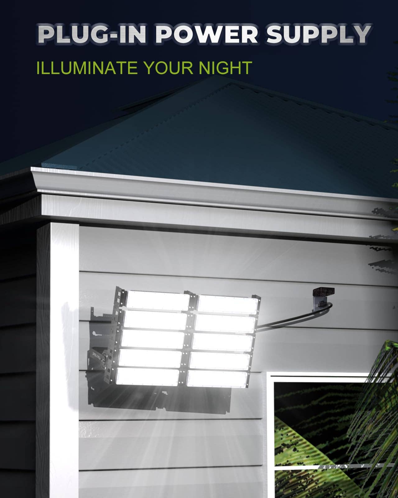 OutdoorSolarOutlet - Wholesale Outdoor/lawn light - 500W LED Stadium Flood Lights 3000W Equivalent 80000LM Super Bright LED Arena Lights 85-305V IP66 Waterproof 6500K5