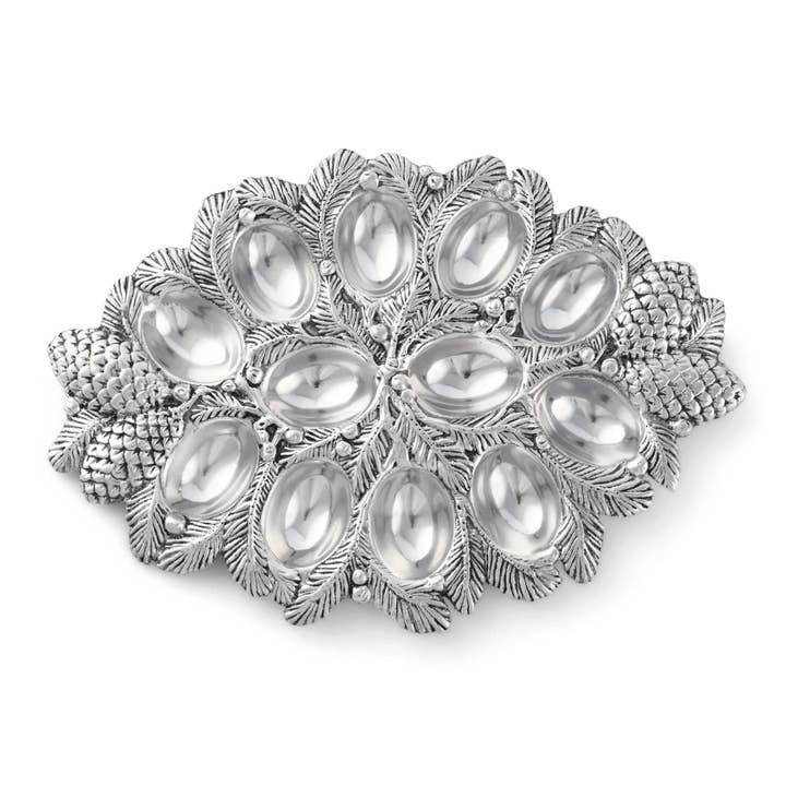 Arthur Court - Wholesale Serving Utensil - Pine Cone Forest Deviled Egg Server