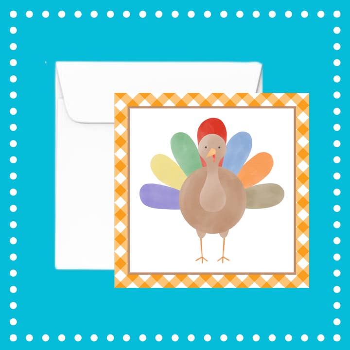 Thanksgiving Turkey Gift Enclosure Card for wholesale by Note Worthy Paper Place