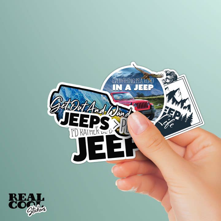 Jeep Sticker Set 5 Pack for wholesale by Real Cool Stickers & Stuff