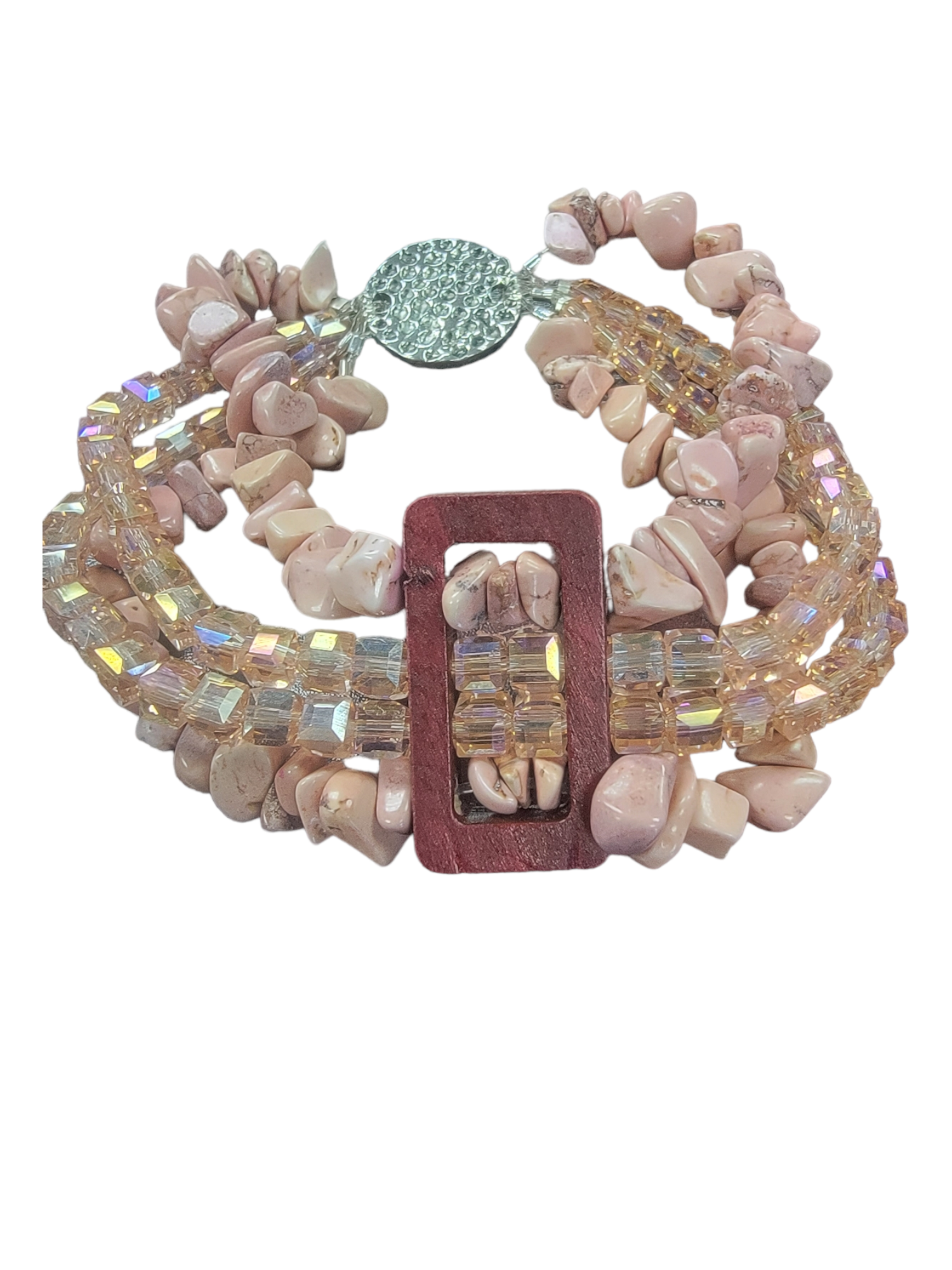 Ciao Bella Jewelry Inc - Vendita all'ingrosso Bracciale con perline - Braccialetto elasticizzato con pietre preziose rettangolari multifilo1