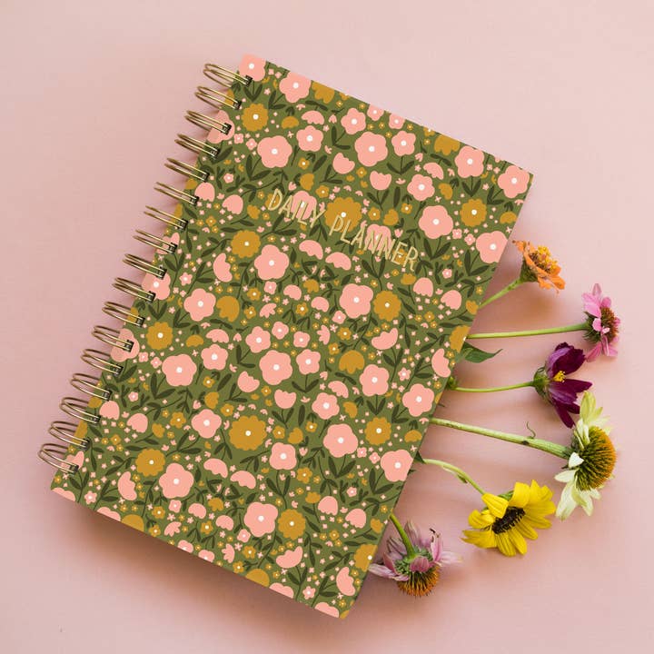 Evergreen Daily Planner - Undated 12-Month Organizer for wholesale by Gingiber