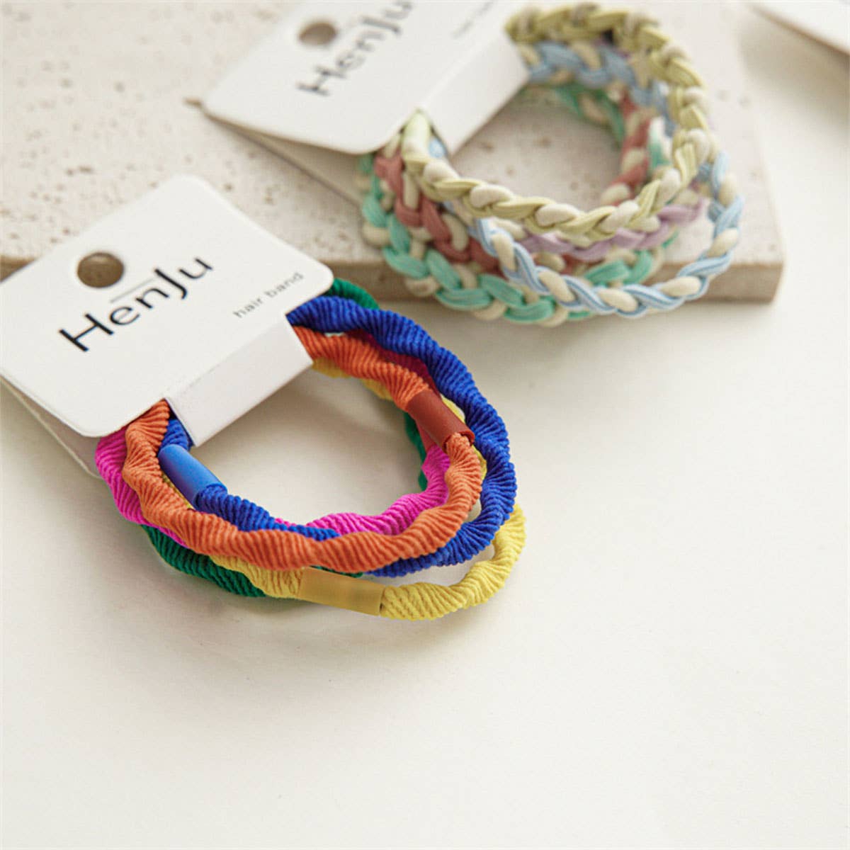 ACCITY - Wholesale Hair Tie - Candy Color Twisted Hair Ties , Cute Rubber Bands- CWAHA033919