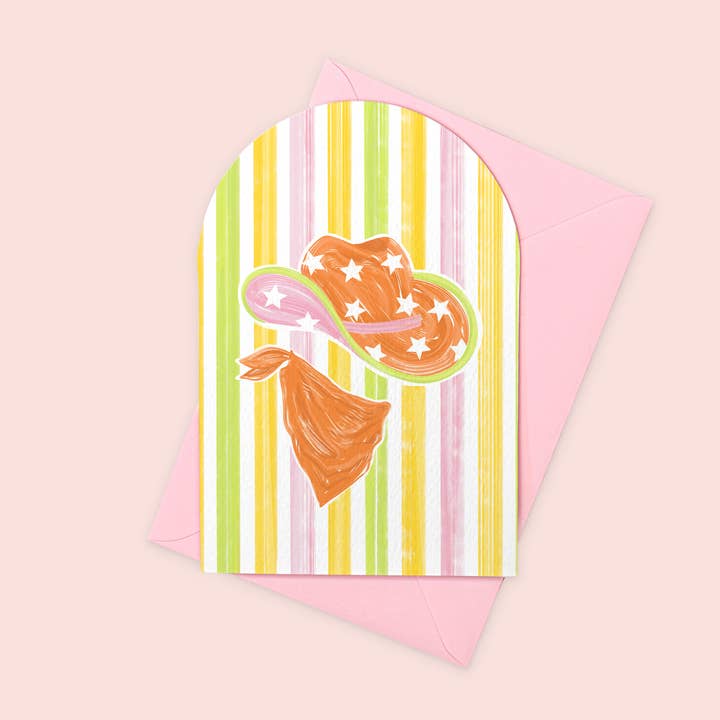 Cartão em Branco de Cowboy Western | Cartão em Branco de Cowgirl por atacado de Vero Illustrates Art Prints and Greeting Cards