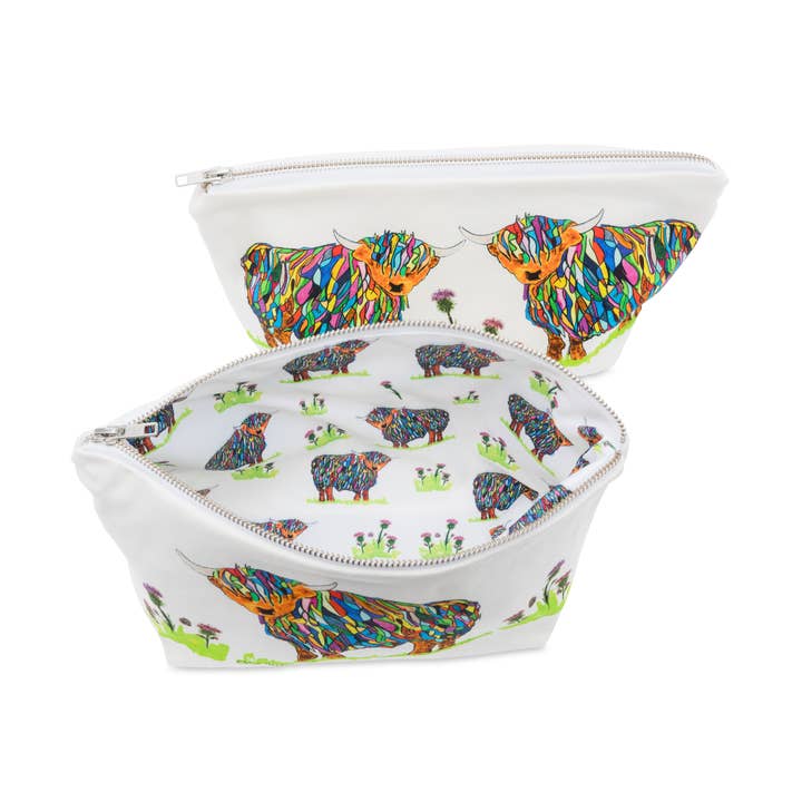 Bolsa de aseo de vaca de las tierras altas brillante *MÁS VENDIDO* para venta al por mayor de Chloe Gardner