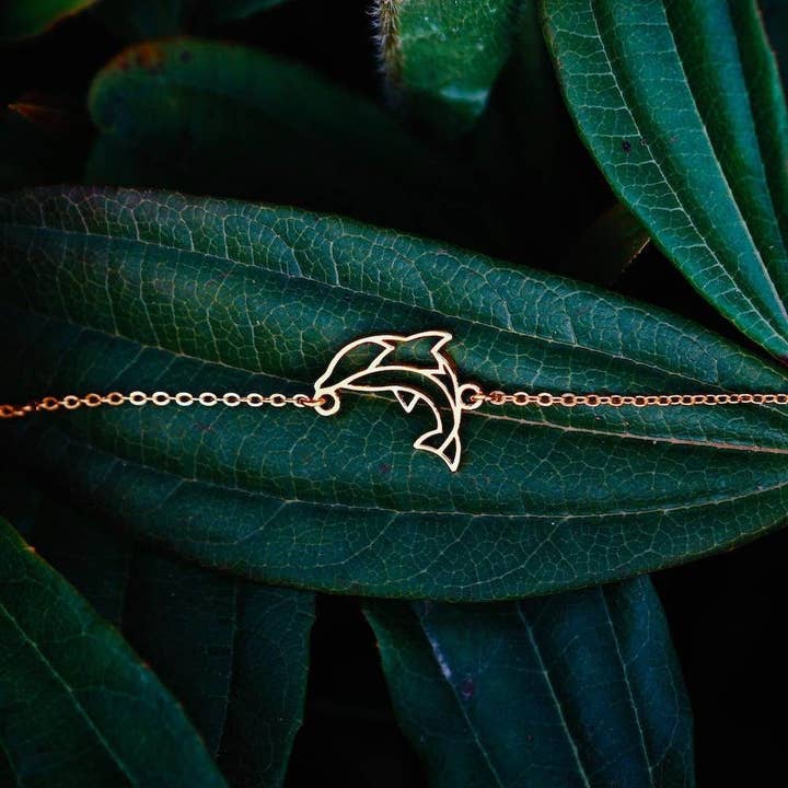 Goldenes Delfin-Armband mit Kette für den Großhandel von Mountplane